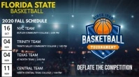 BASKETBALL TEAM SCHEDULE Digitalanzeige (16:9) template