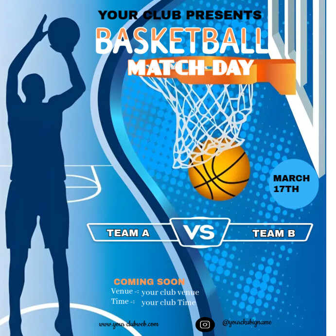 BASKETBALL TEMPLATE DESIGN (1) Instagram Post