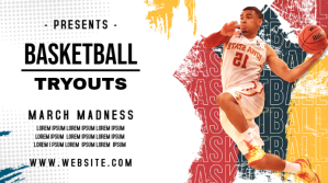 basketball template Ekran reklamowy (16:9)