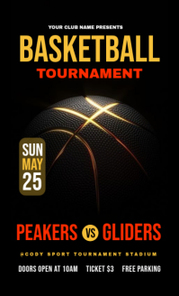 basketball template flyer формат US Legal (Стандарт США)