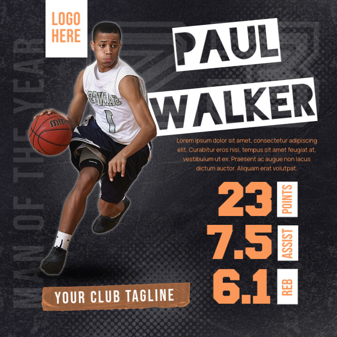 Basketball Template Instagram Post PosterMyWall