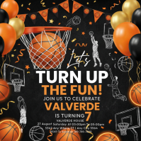 Basketball theme birthday Iphosti le-Instagram template