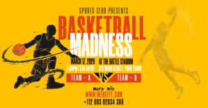 Basketball Tournament Ad Imagem partilhada do Facebook template