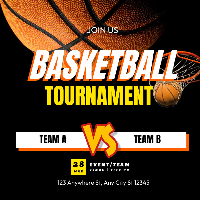 Basketball tournament Template | PosterMyWall