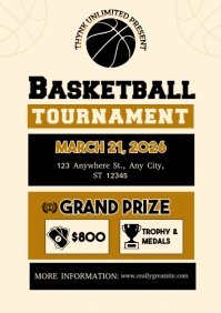 Basketball Tournament A3 template