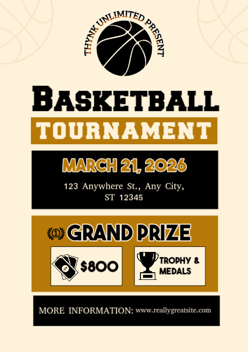Basketball Tournament Template | PosterMyWall