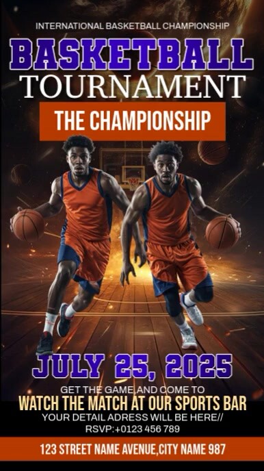 Basketball Tournament Reel do Instagram template