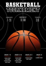 Basketball Tournament A4 template