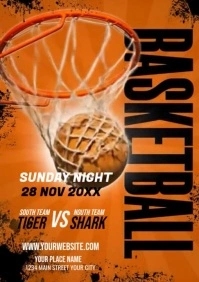 Basketball Tournament A4 template