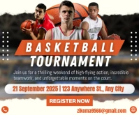 Basketball tournament Medium Rectangle template
