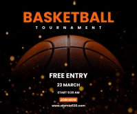 Basketball tournament Medium Rectangle template