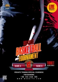 Basketball Tournament A6 template