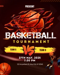basketball tournament Instagram Portrait template
