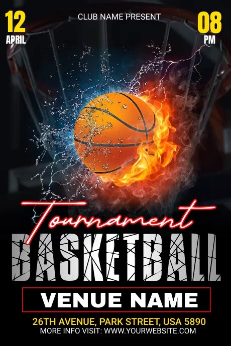 Basketball Tournament Plakkaat template