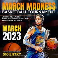 Basketball Tournament Square (1:1) template