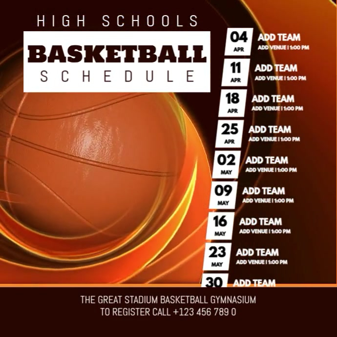 Basketball Schedule Template Basketball Schedule Template