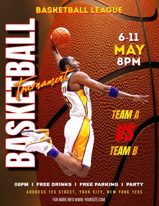basketball tournament event video flyers Template | PosterMyWall
