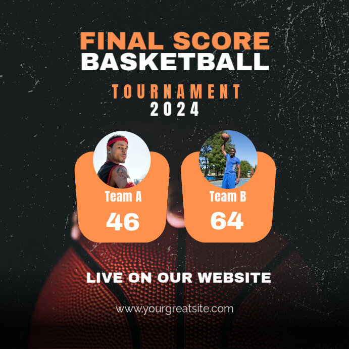 Plantilla de Basketball Tournament Final Score PosterMyWall