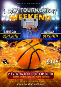 Basketball Tournament Flyer A2 template