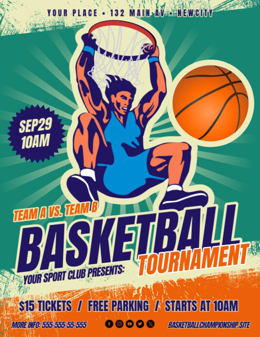 Image 8 for Basketball Tournament Flyer Template