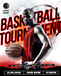 Basketball Tournament Flyer Instagram Portrait template