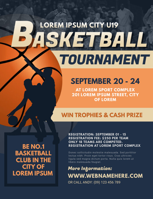 Basketball Tournament Flyer Template basketball-tournament-flyer-template