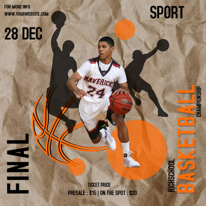 Basketball Tournament Instagram Post Template PosterMyWall