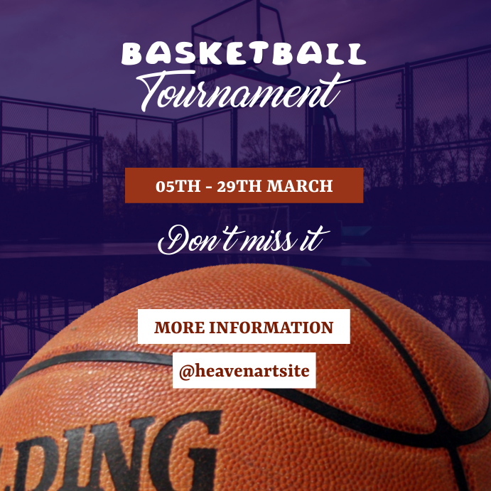 basketball tournament instagram post Template PosterMyWall