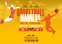 Basketball Tournament Postcard Postal template