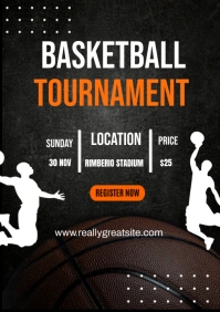 Basketball tournament poster A2 template