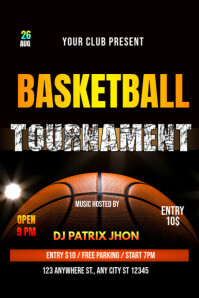 Basketball tournament poster template