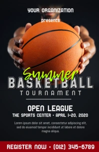 Basketball Tournament Poster Tabloide template