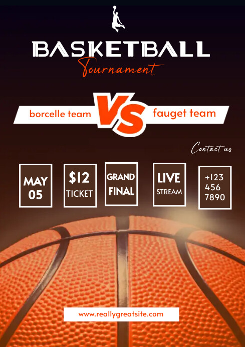 Basketball Tournament Poster Template | PosterMyWall