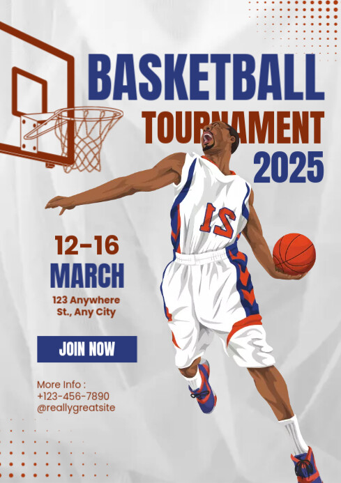 basketball tournament template A4