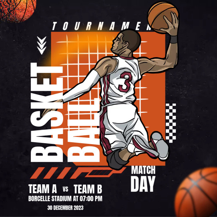 Basketball Tournament Template PosterMyWall basketball-tournament-template-postermywall
