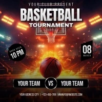 basketball tournament video ads flyer Instagram 帖子 template