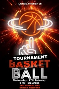 Basketball Tournament Video Plakat template