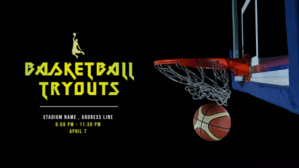 Preto Basketball Tryouts Facebook-covervideo Template
