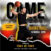 Basketball Tournaments March Madness Banner Quadrato (1:1) template