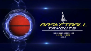 Roxo Basketball Tryouts Facebook-covervideo Template