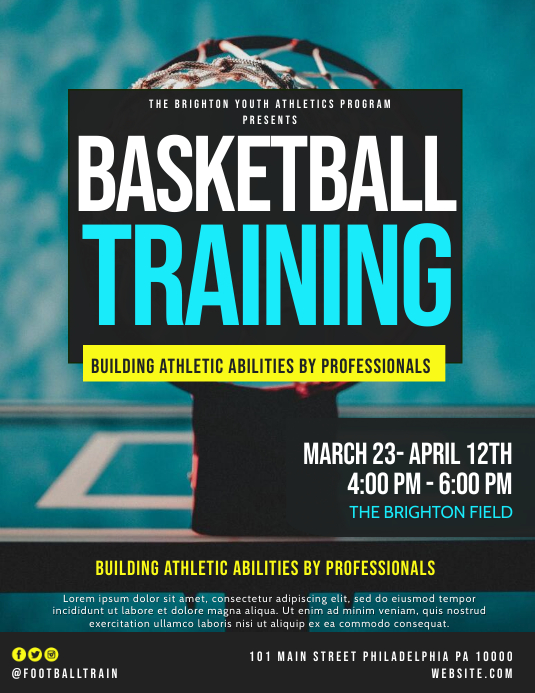 Basketball Training Template PosterMyWall