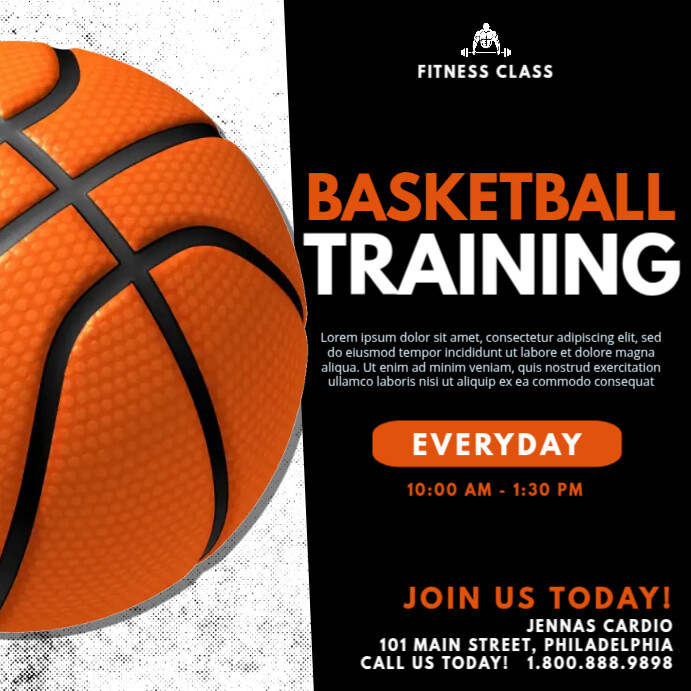 Basketball training Template PosterMyWall