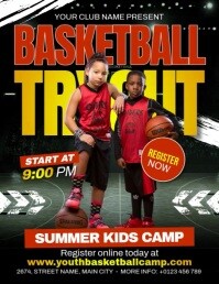 Basketball Tryout Flyer (US Letter) template