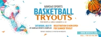 Basketball Tryouts Ad Ikhava Yesithombe se-Facebook template
