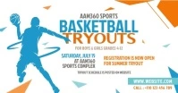 Basketball Tryouts Ad Imagen Compartida en Facebook template