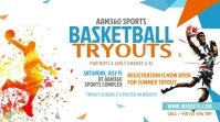 Basketball Tryouts Ad Template Post di Twitter