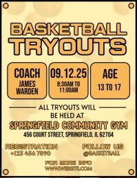 Basketball Tryouts Flyer (US Letter) template