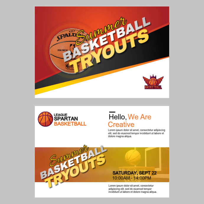 Tryouts Design Basketball Tryouts Design Template | PosterMyWall