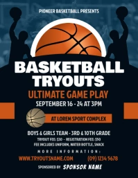 Basketball Tryouts Flyer
