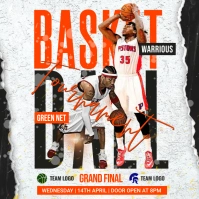 basketball tryouts flyer โพสต์บน Instagram template